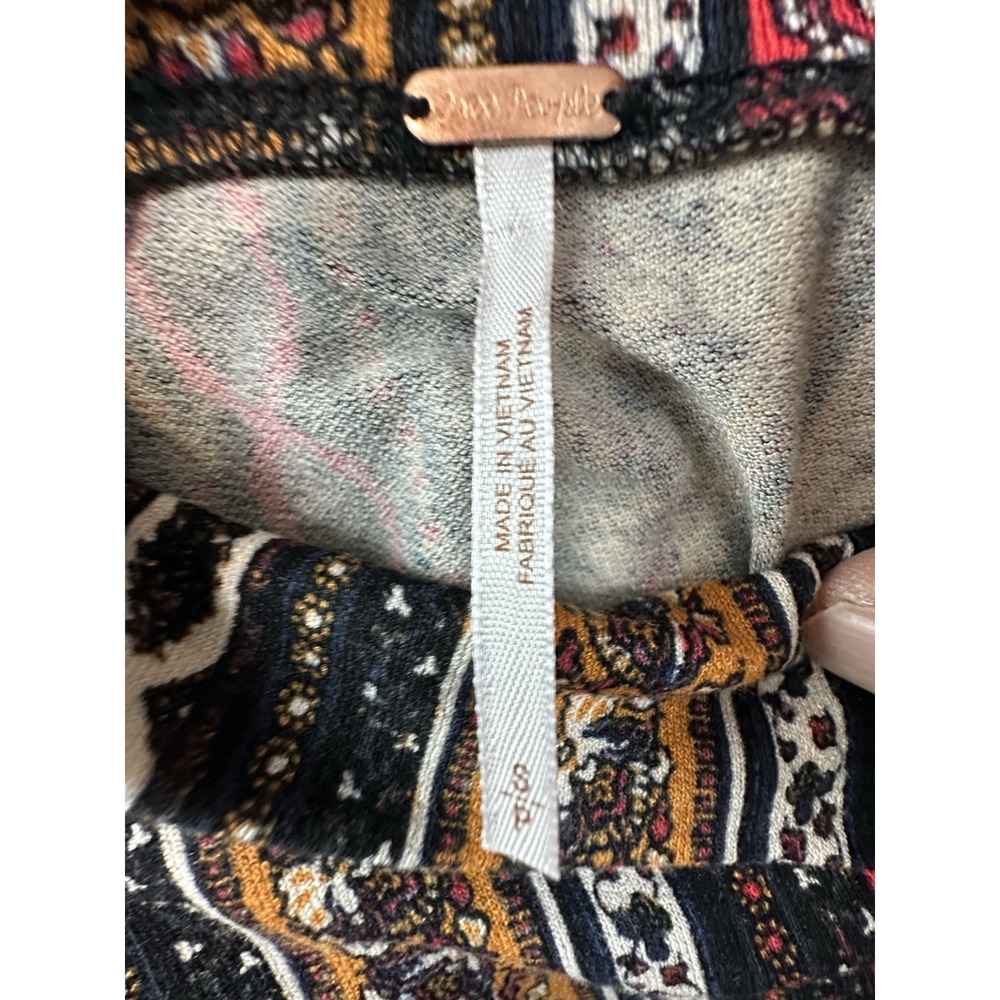 Free People Multicolor Striped Paisley Mock Neck Tunic - Picture 6 of 11